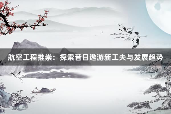 航空工程推崇：探索昔日遨游新工夫与发展趋势